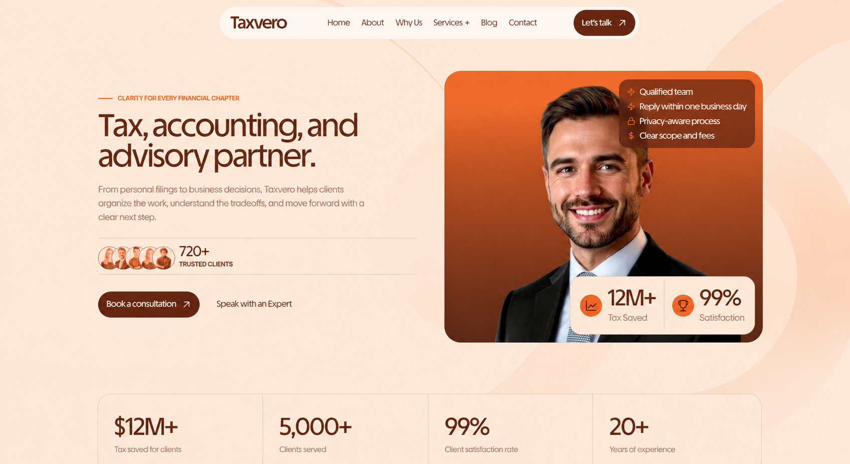 Website de consultoria fiscal e contabilidade